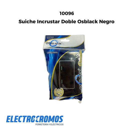 Suiche Incrustar Doble Osblack Negro