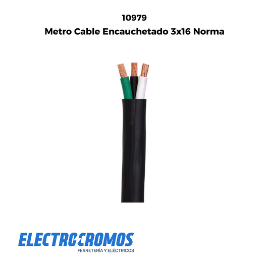 Metro Cable Encauchetado 3x16 Norma