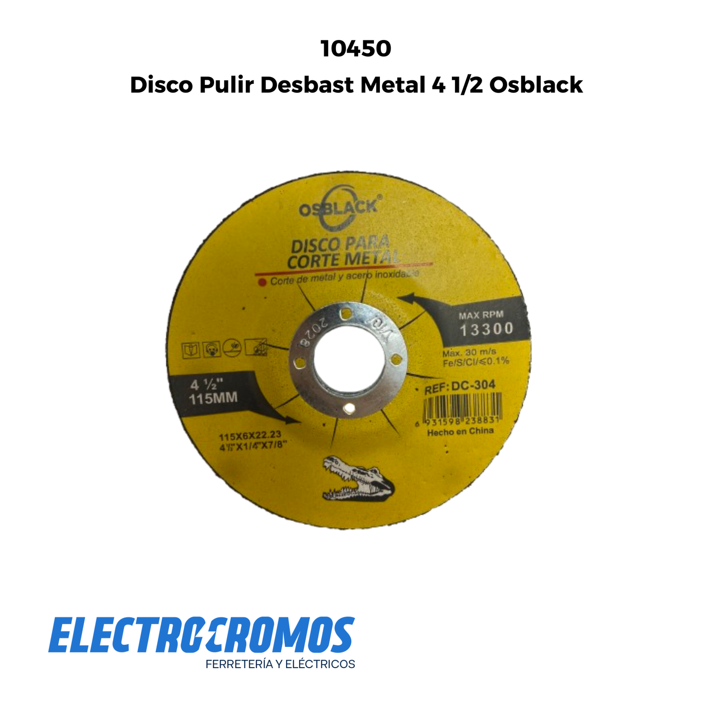 Disco Pulir Desbast Metal 4 1/2 Osblack