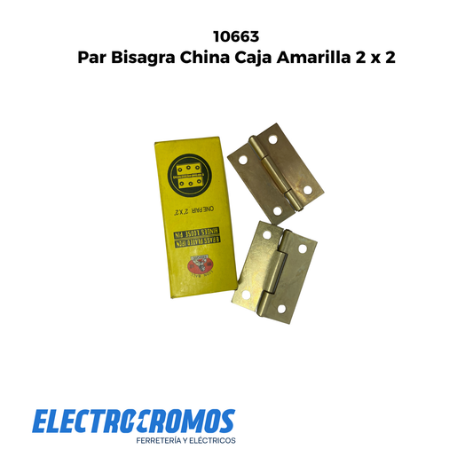 Par Bisagra China Caja Amarilla 2 x 2
