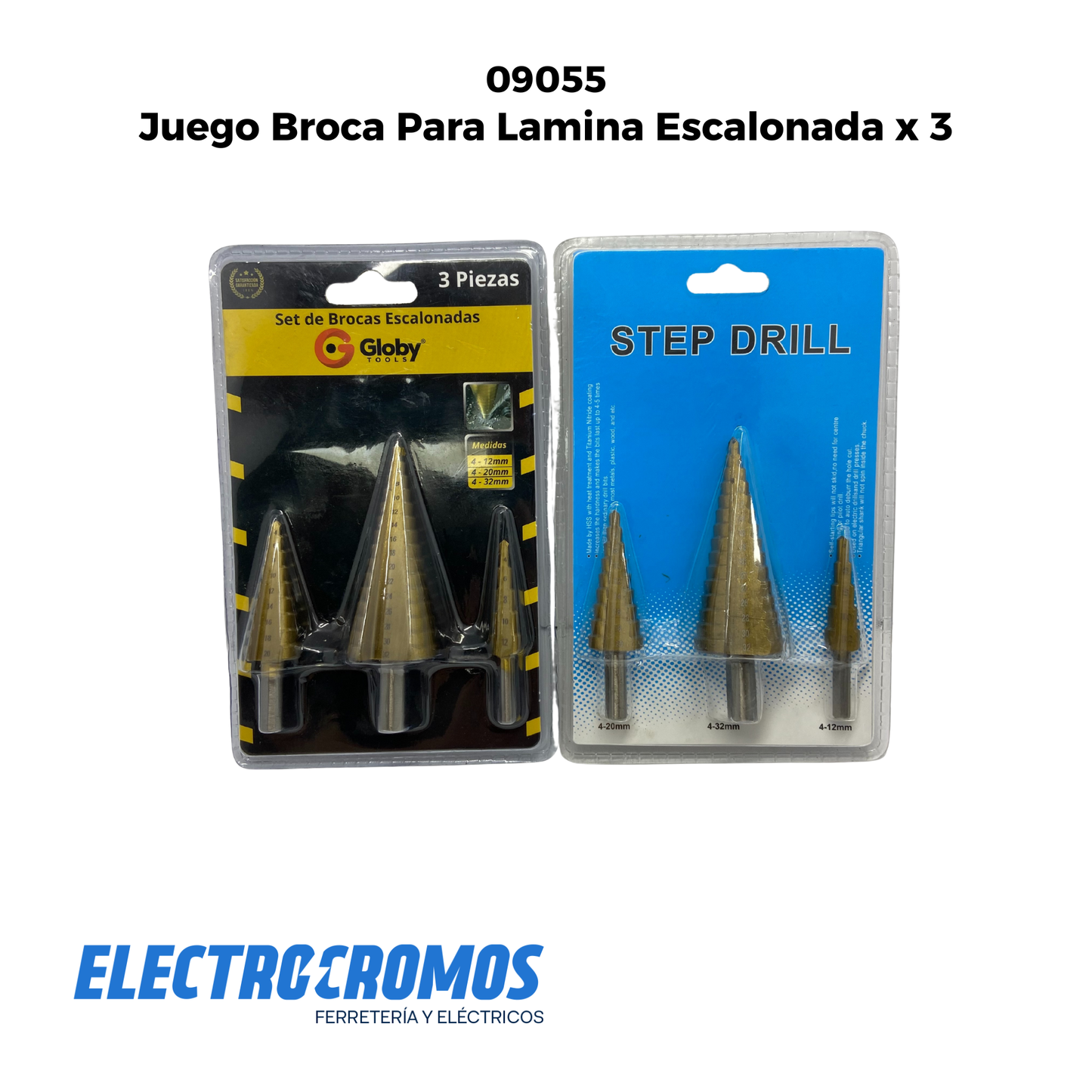 Juego Broca Para Lamina Escalonada x 3