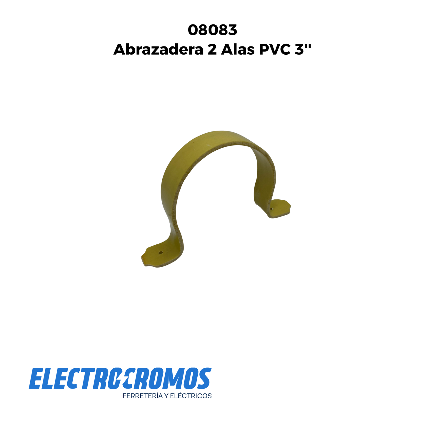 Abrazadera 2 Alas PVC 3''