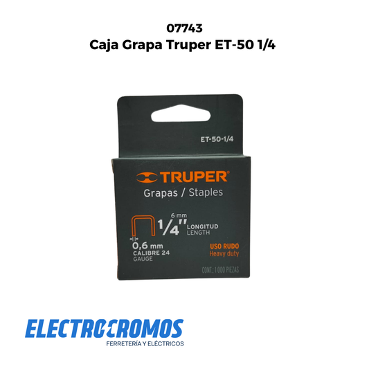 Caja Grapa Truper ET-50 1/4