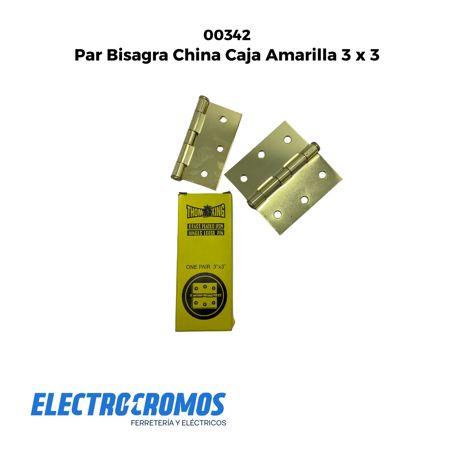 Par Bisagra China Caja Amarilla 3 x 3