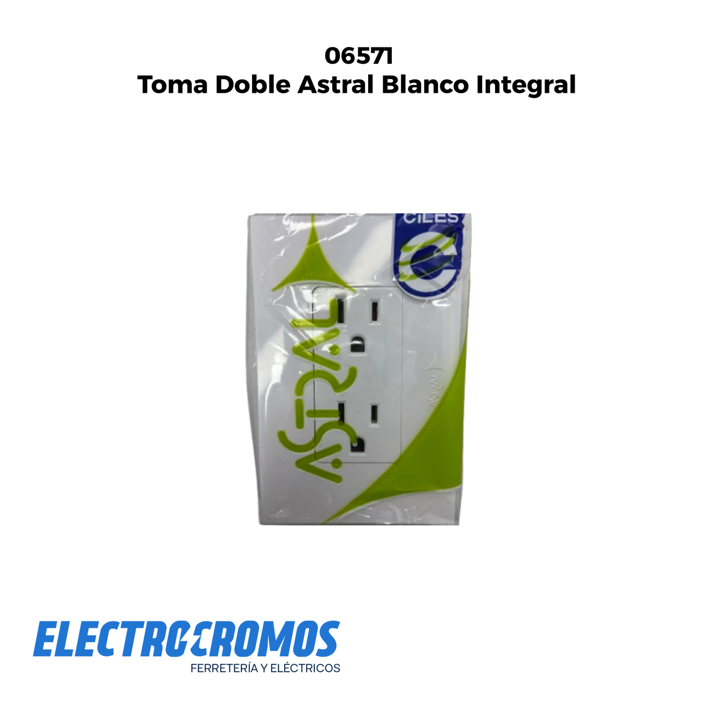 Toma Doble Astral Blanco Integral