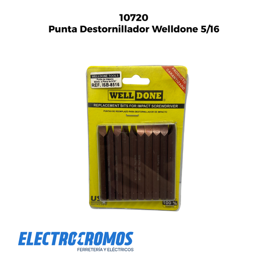 Punta Destornillador Welldone 5/16