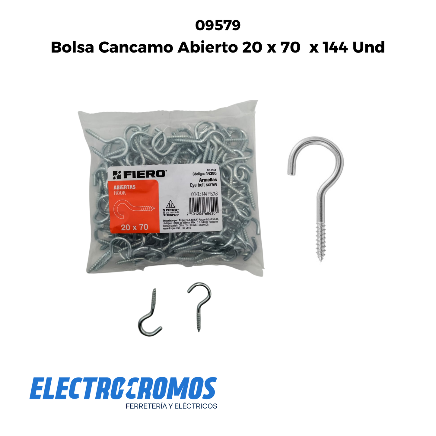 Bolsa Cancamo Abierto 20 x 70  x 144 Und