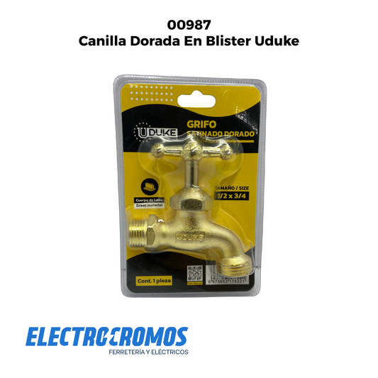 Canilla Dorada En Blister Uduke