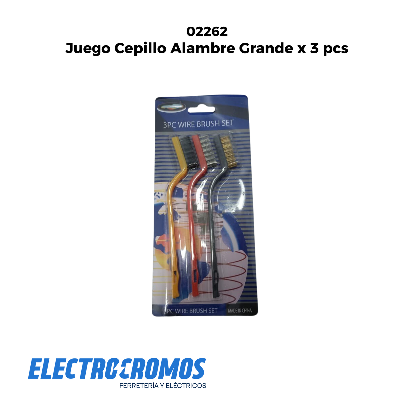 Juego Cepillo Alambre Grande x 3 pcs