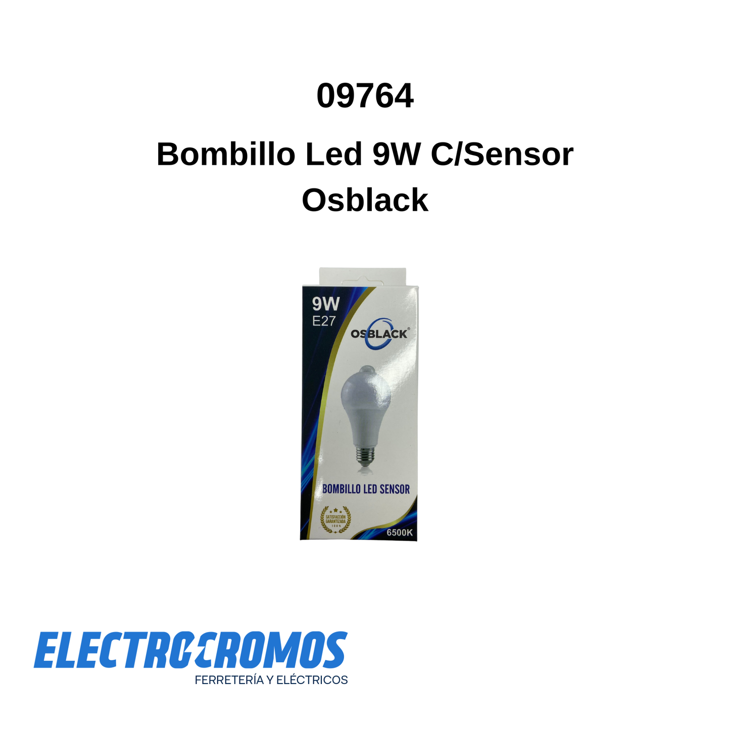Bombillo Led 9W C/Sensor Osblack E27