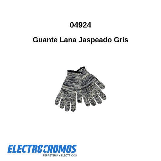 Guante Lana Jaspeado Gris