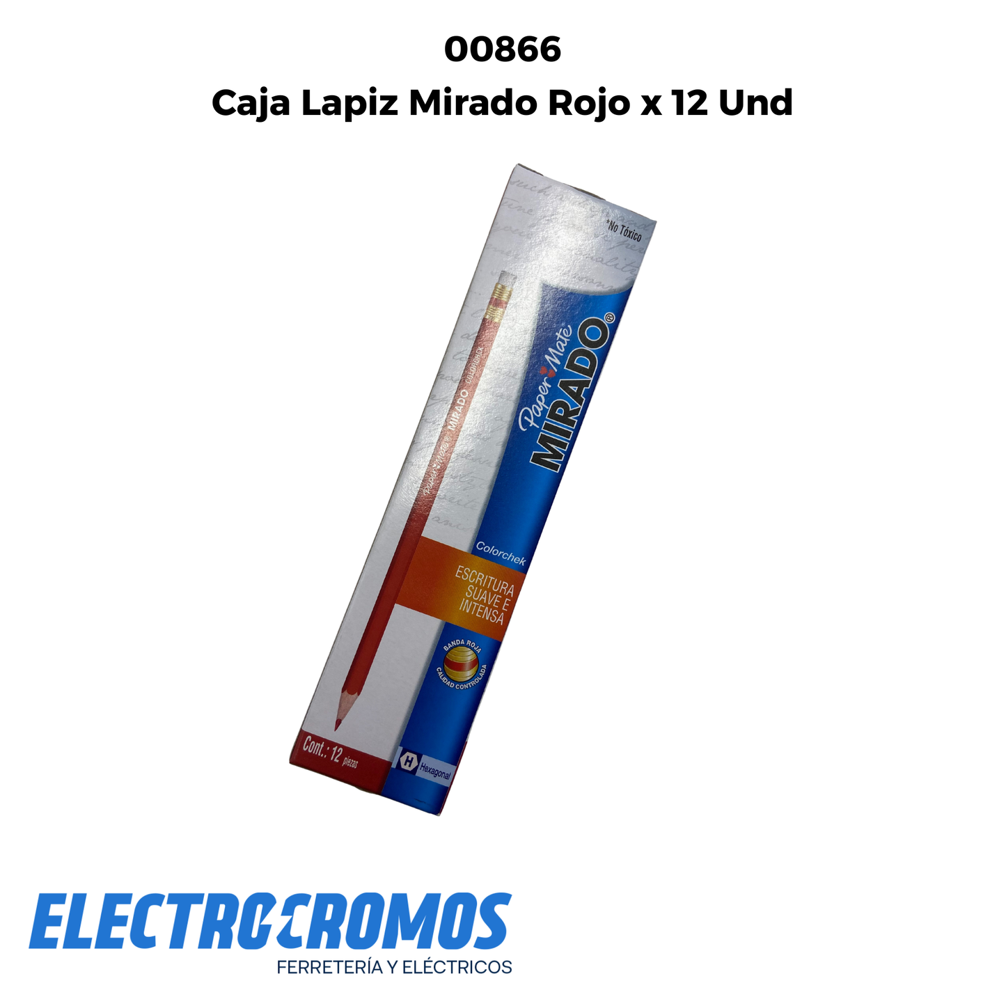 Caja Lapiz Mirado Rojo x 12 Und