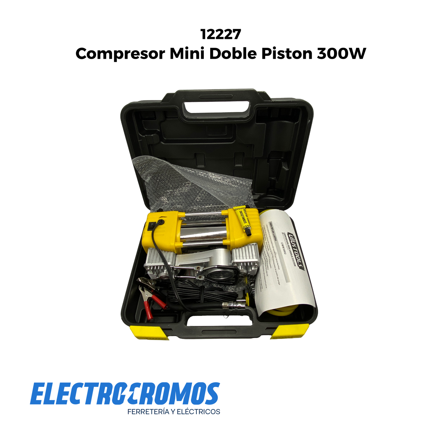Compresor Mini Doble Piston 300W