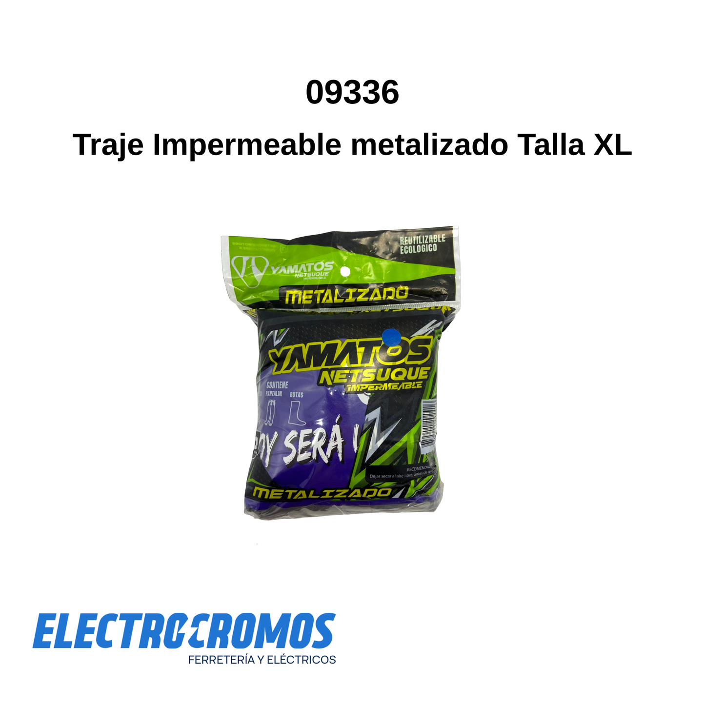 Traje Impermeable Fino Metalizado Talla XL