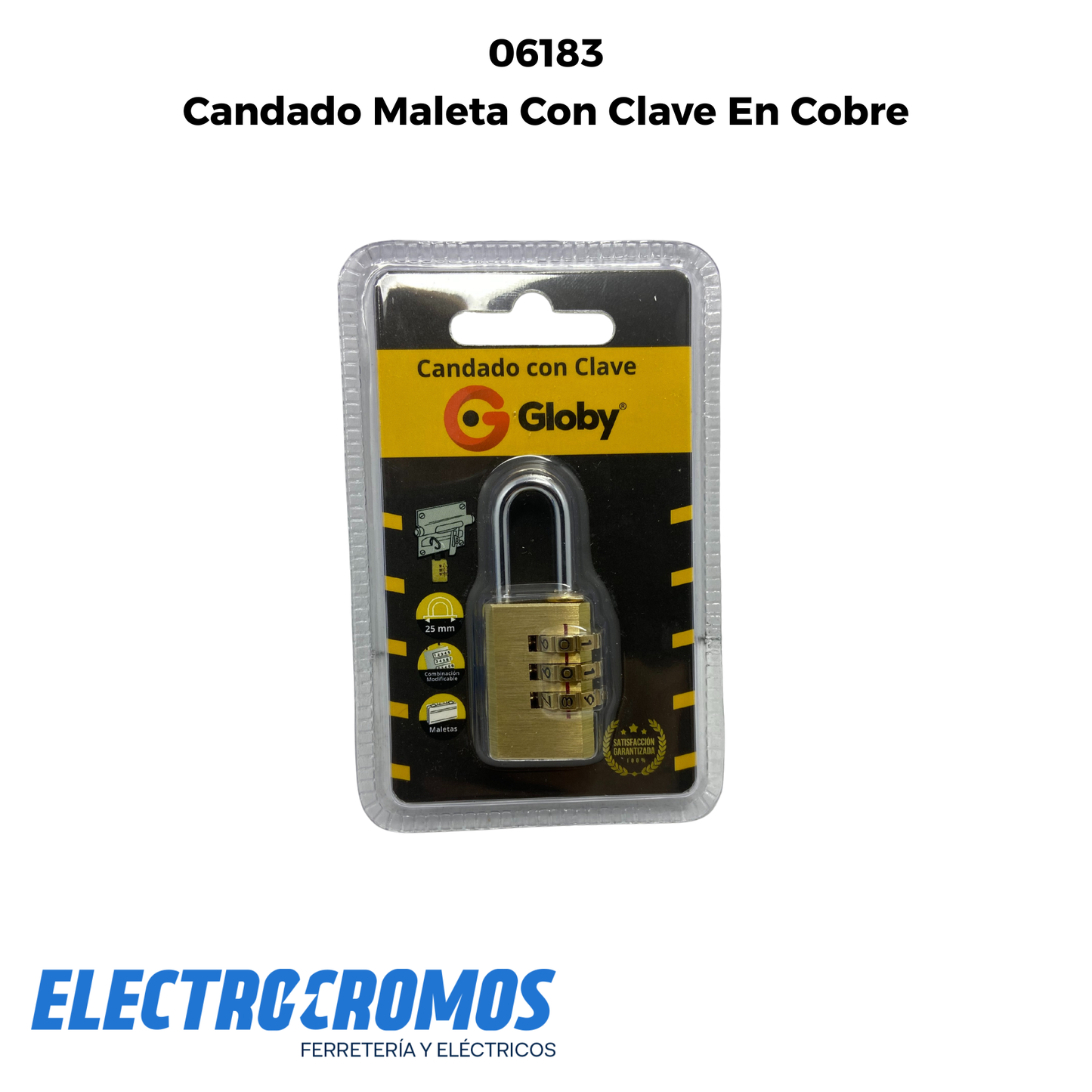 Candado Maleta Con Clave En Cobre