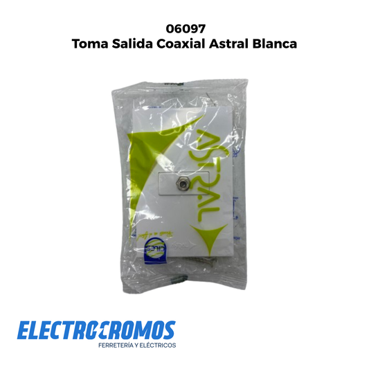 Toma Salida Coaxial Astral Blanca