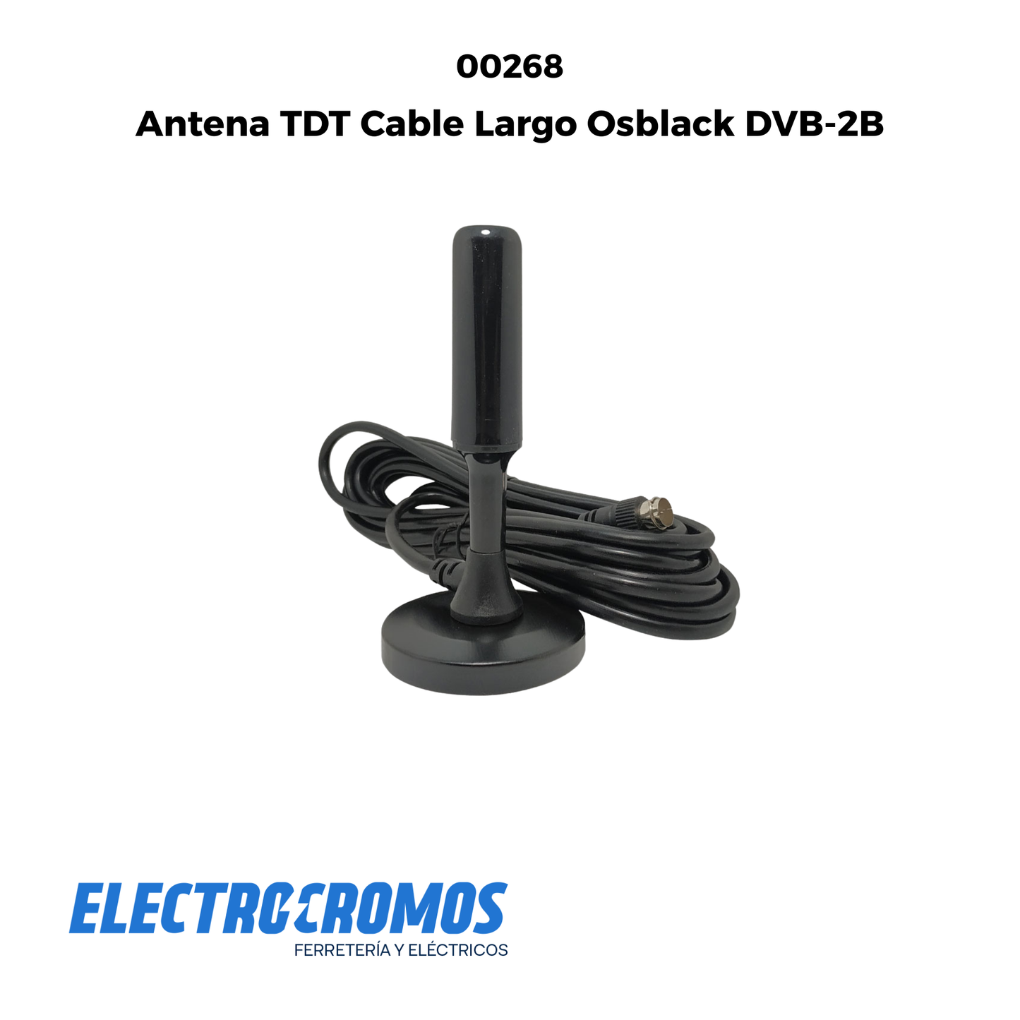 Antena TDT Cable Largo Osblack DVB-2B