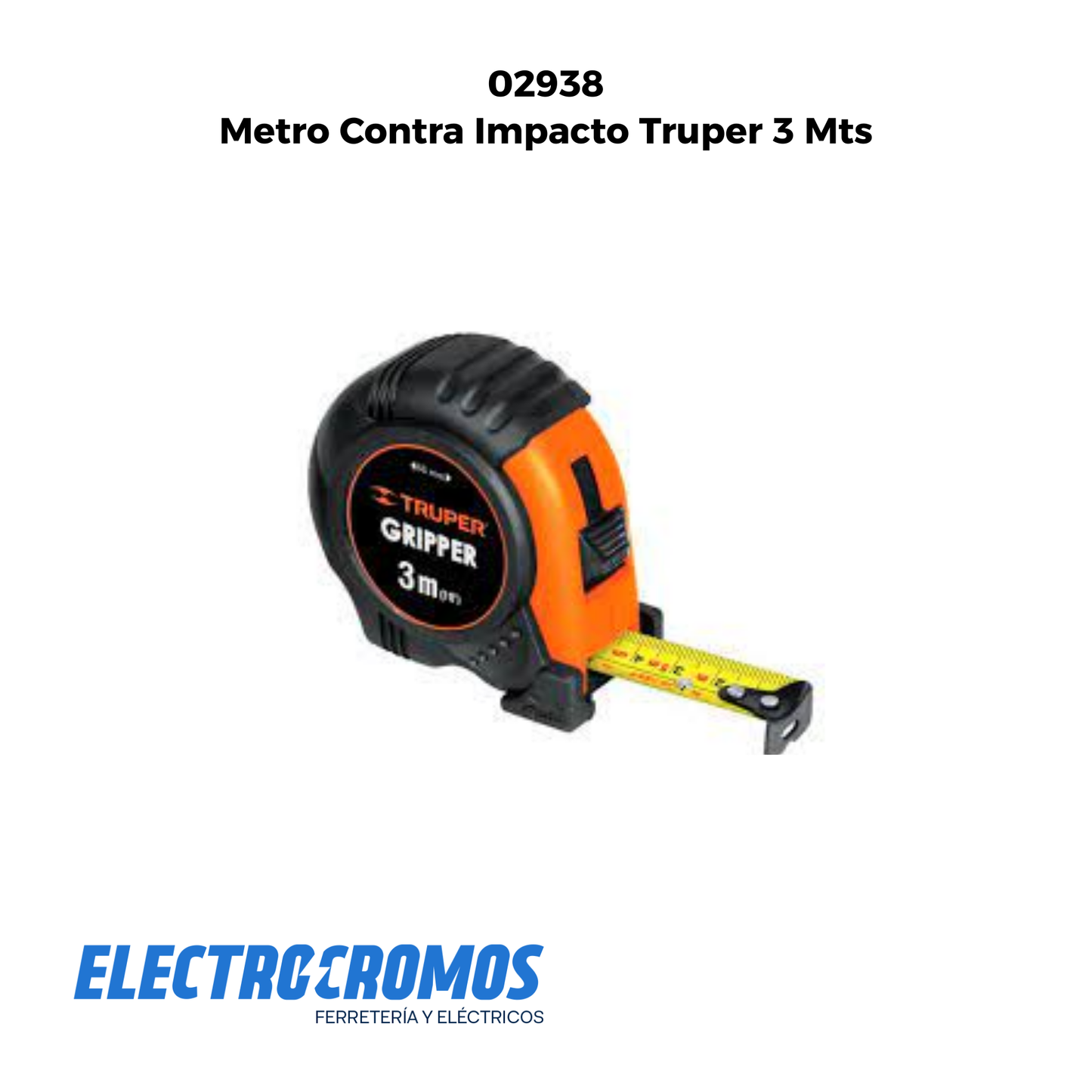 Metro Contra Impacto Truper 3 Mts