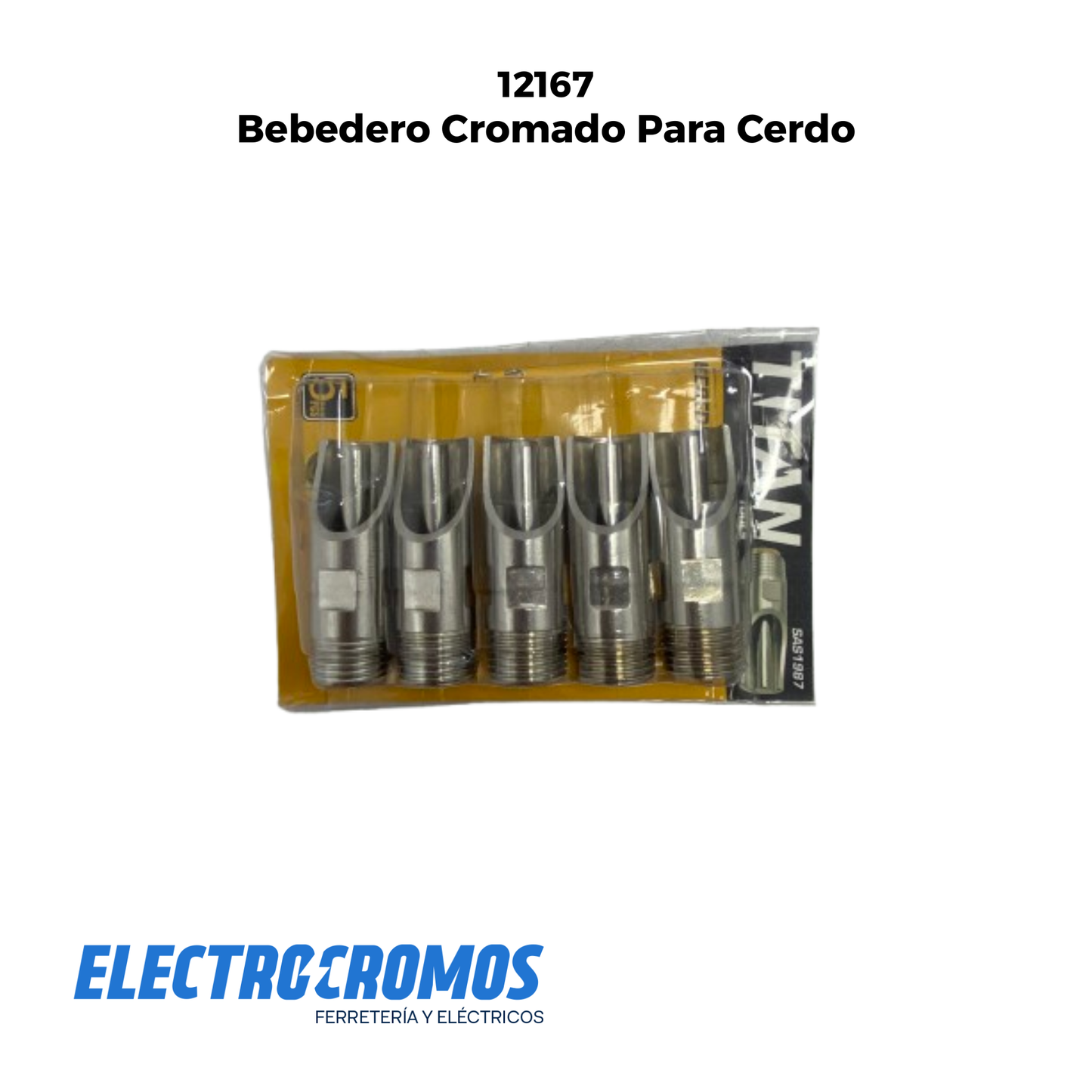 Bebedero Cromado Para Cerdo