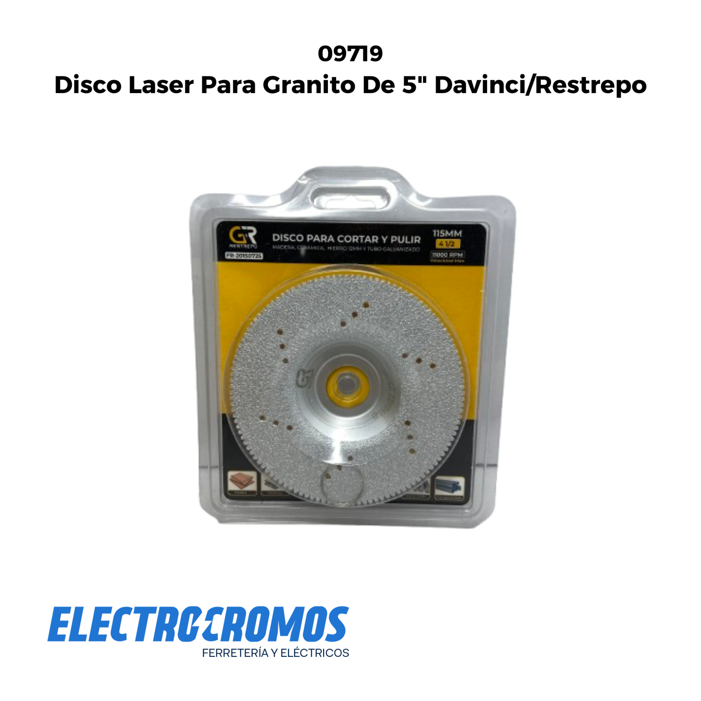 Disco Laser Para Granito De 5" Davinci/Restrepo