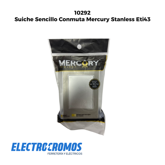 Suiche Sencillo Conmuta Mercury Stanless Eti43