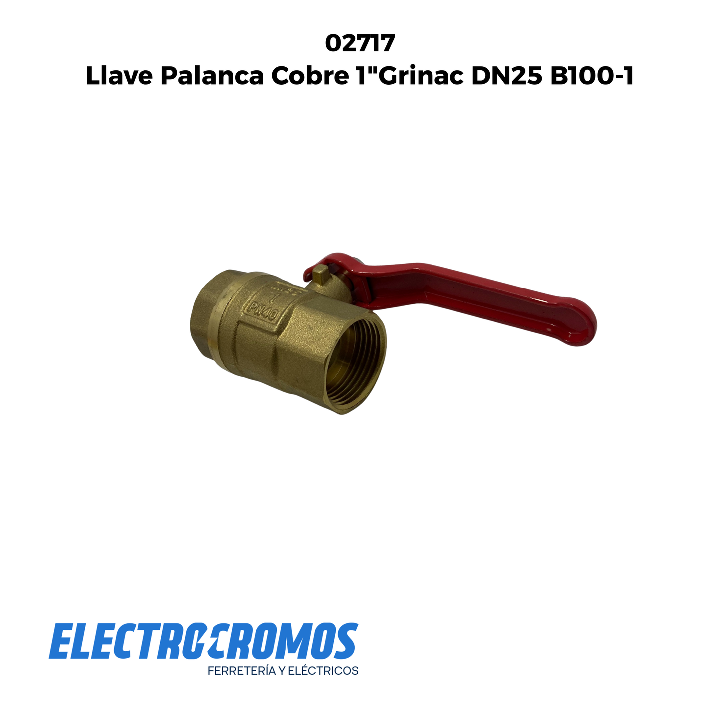 Llave Palanca Cobre 1"Grinac DN25 B100-1