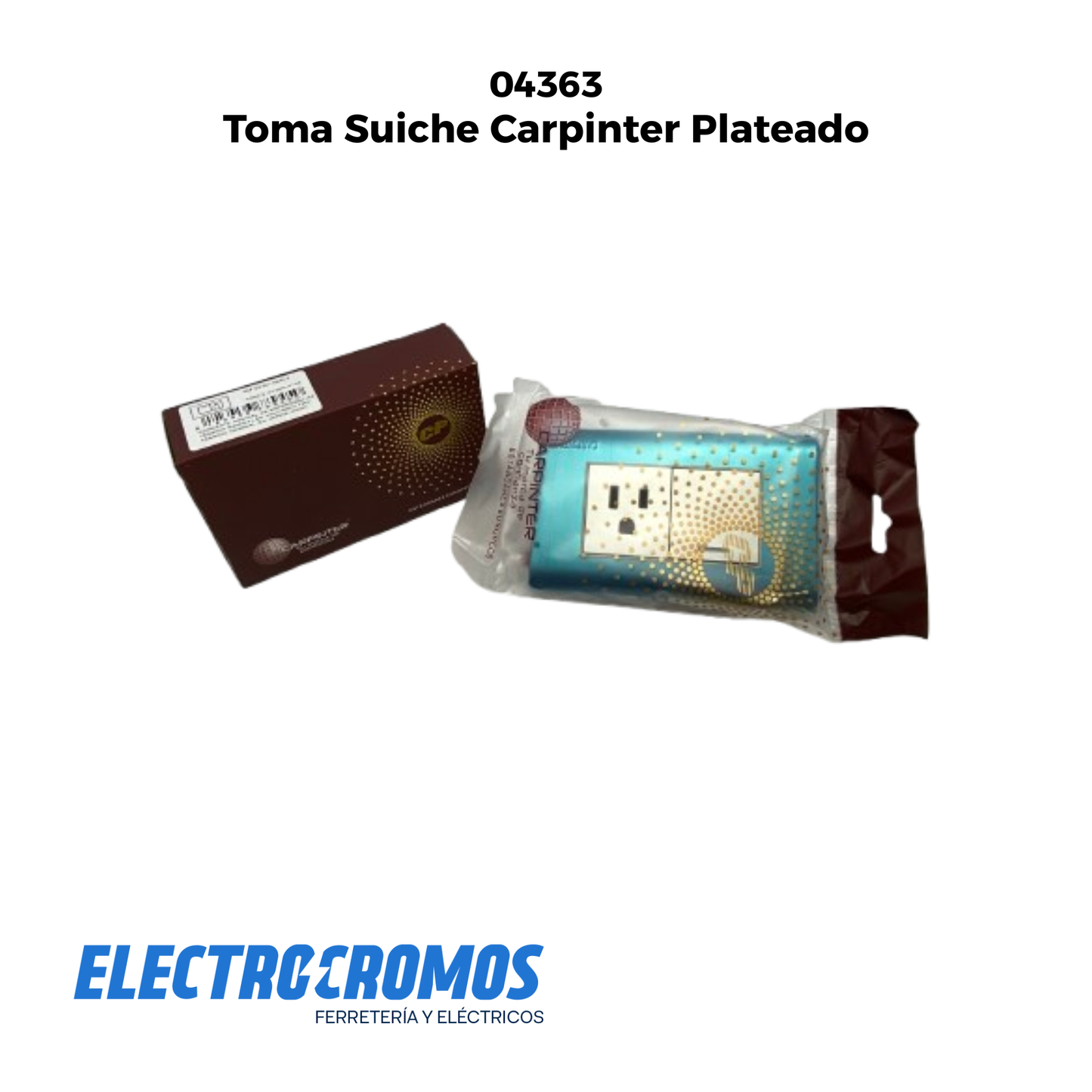 Toma Suiche Carpinter Plateado