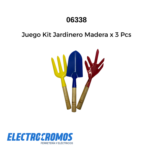 Juego Kit Jardinero Madera x 3 Colores