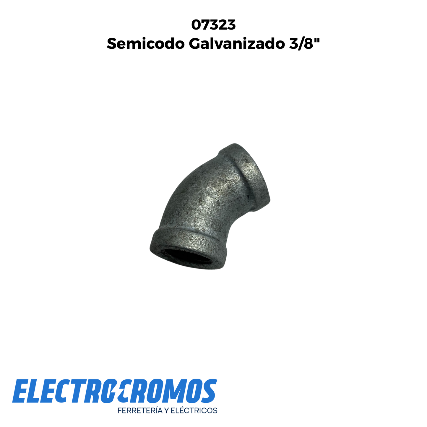 Semicodo Galvanizado 3/8"