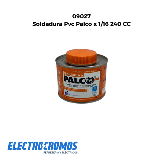 Soldadura Pvc Palco x 1/16 240 CC