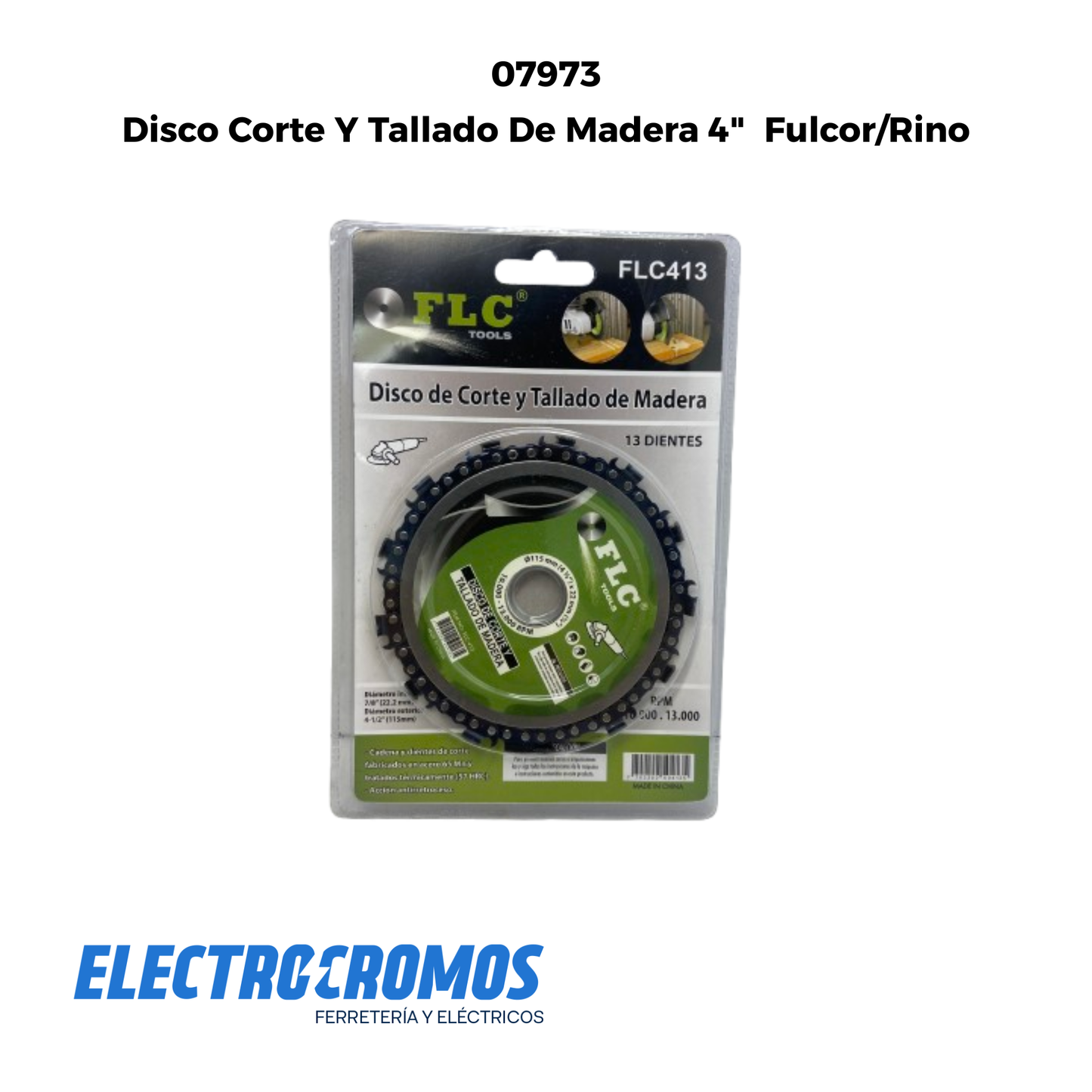 Disco Corte Y Tallado De Madera 4"  Fulcor/Rino