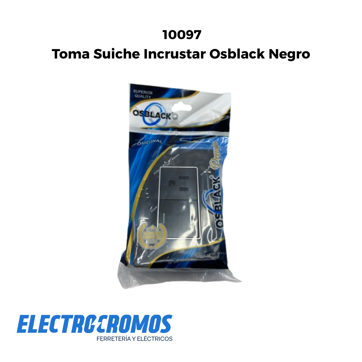 Toma Suiche Incrustar Osblack Negro