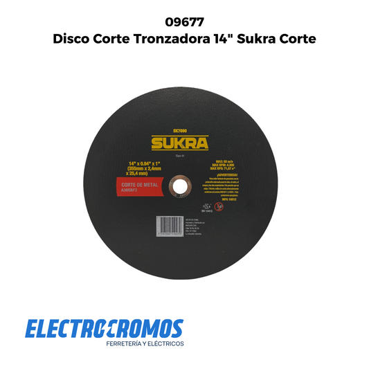 Disco Corte Tronzadora 14" Sukra Corte