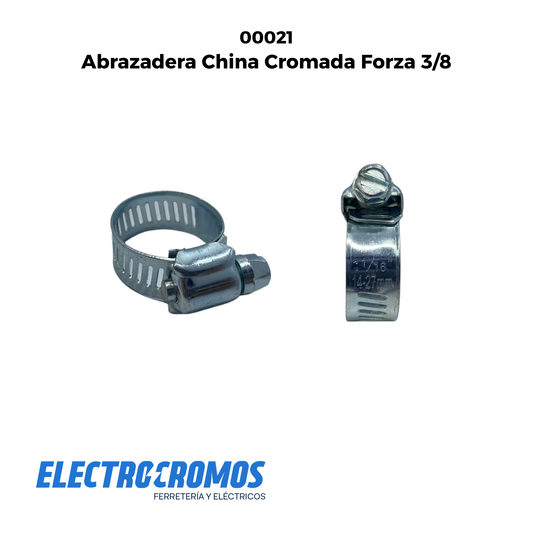 Abrazadera China Cromada Forza 3/8