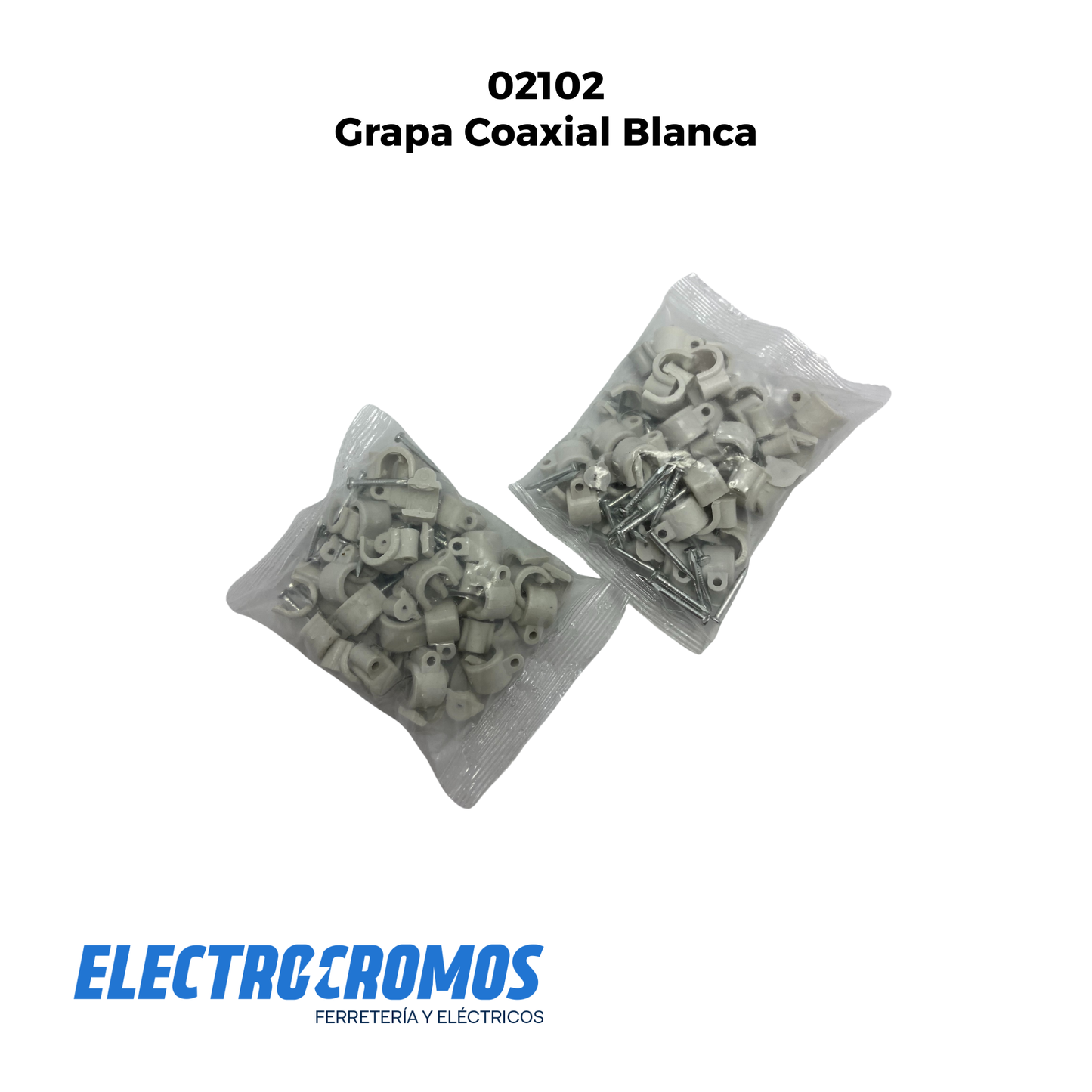 Grapa Coaxial Blanca