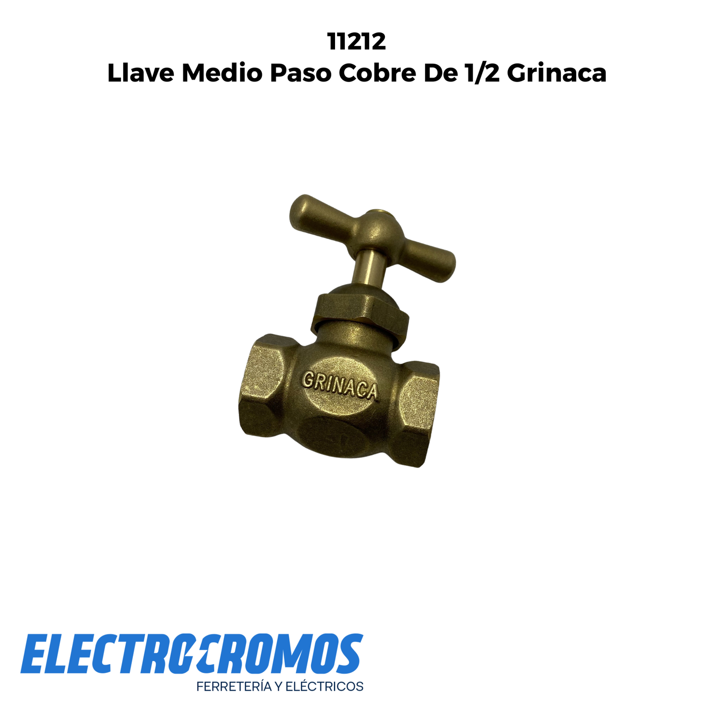 Llave Medio Paso Cobre De 1/2 Grinaca