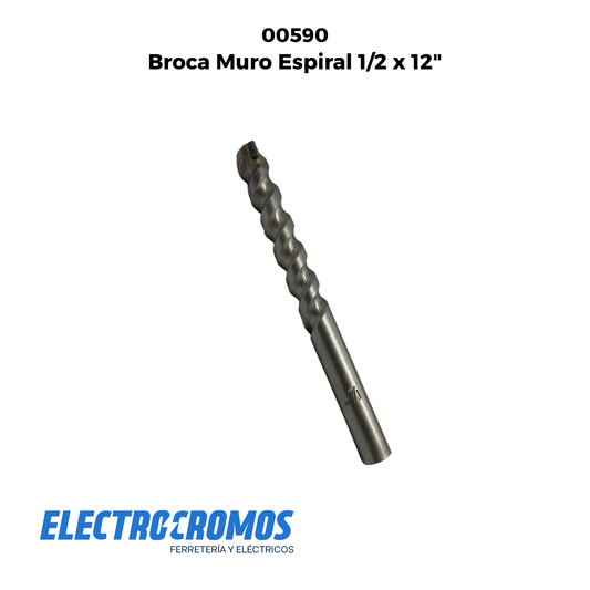 Broca Muro Espiral 1/2 x 12"