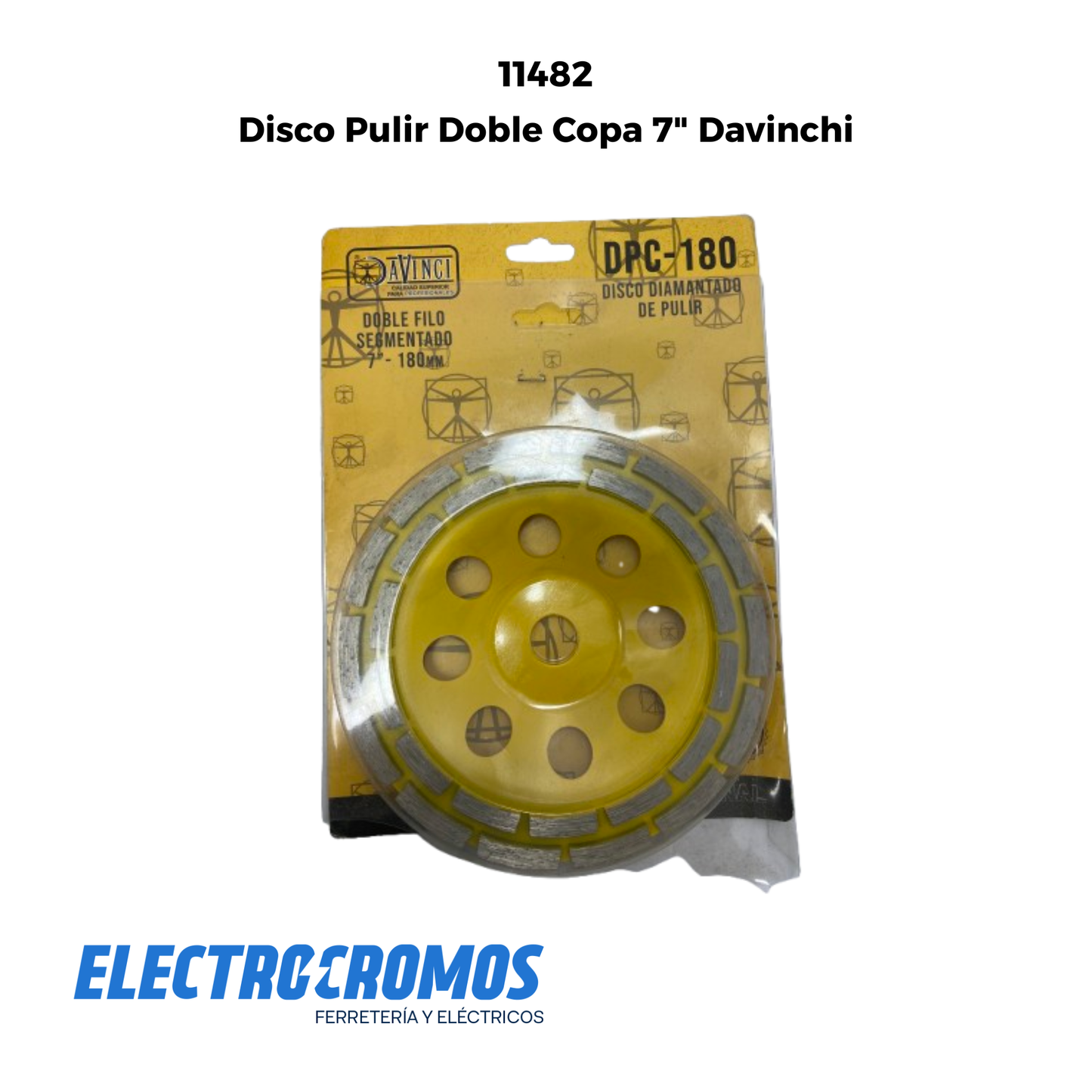 Disco Pulir Doble Copa 7" Davinchi