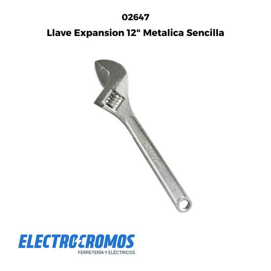 Llave Expansion 12" Metalica Sencilla
