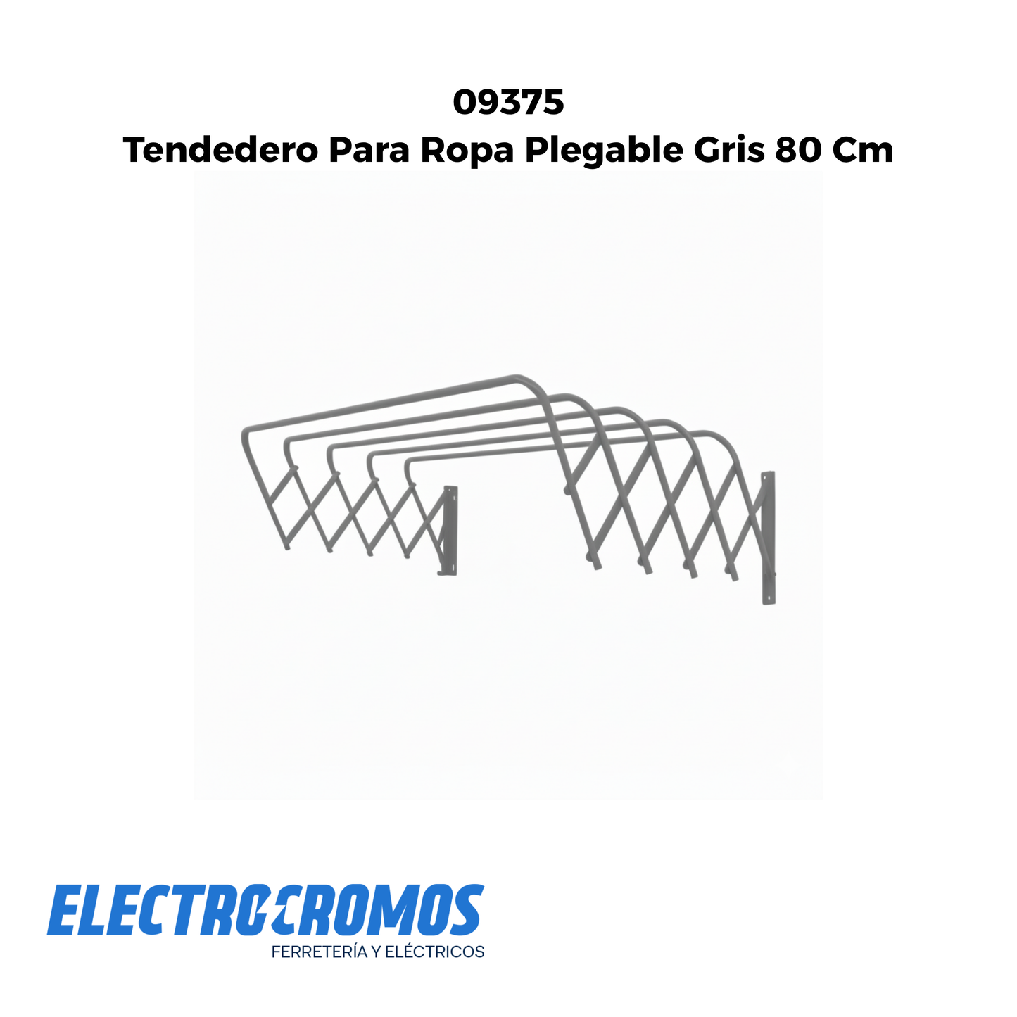 Tendedero Para Ropa Plegable Gris 80 Cm