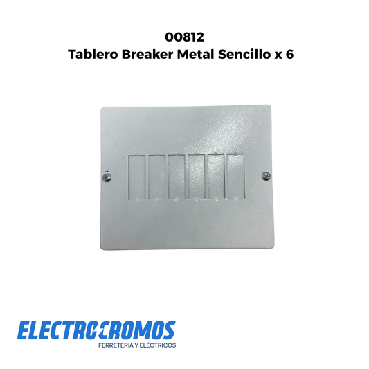 Tablero Breaker Metal Sencillo x 6  Circuito
