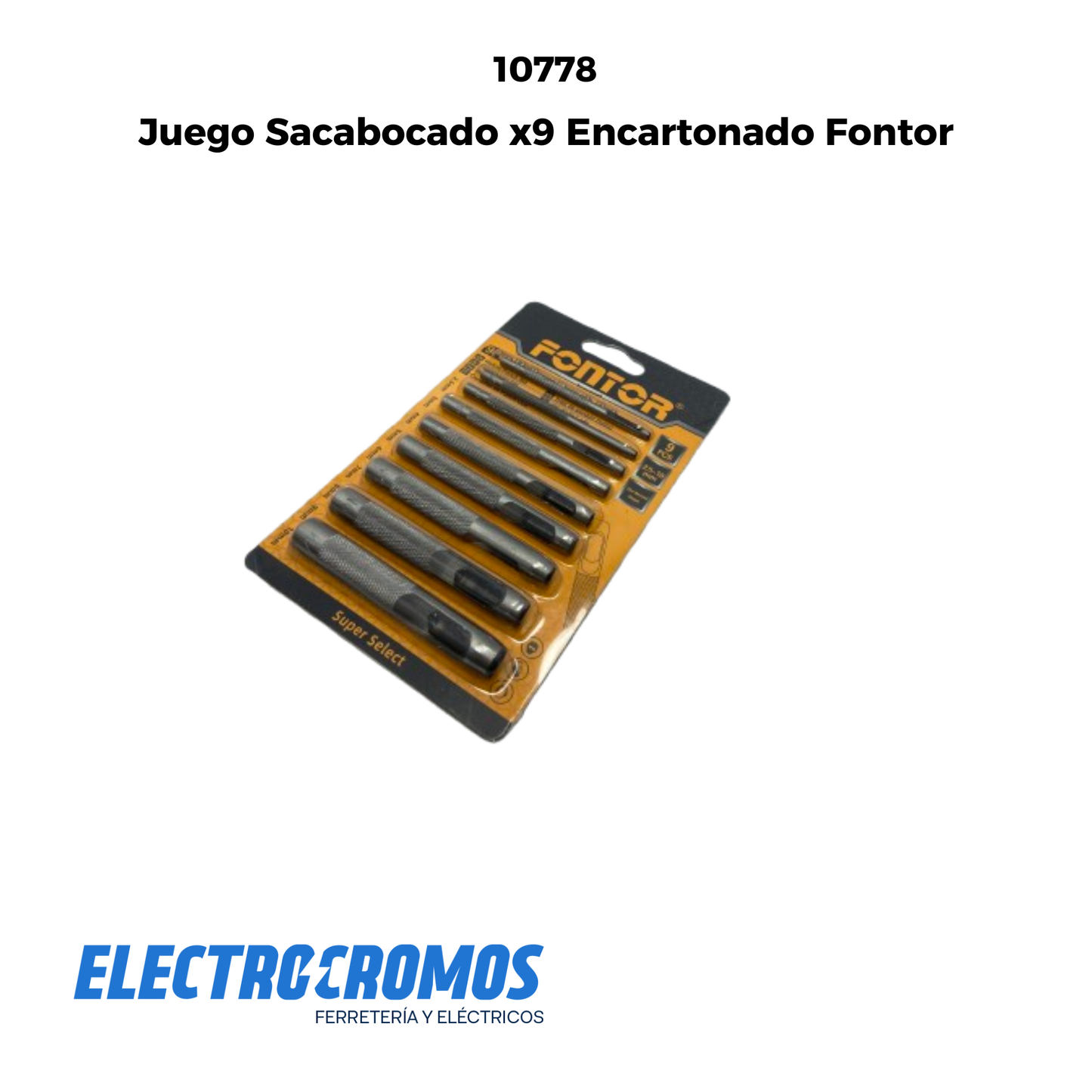 Juego Sacabocado x9 Encartonado Fontor