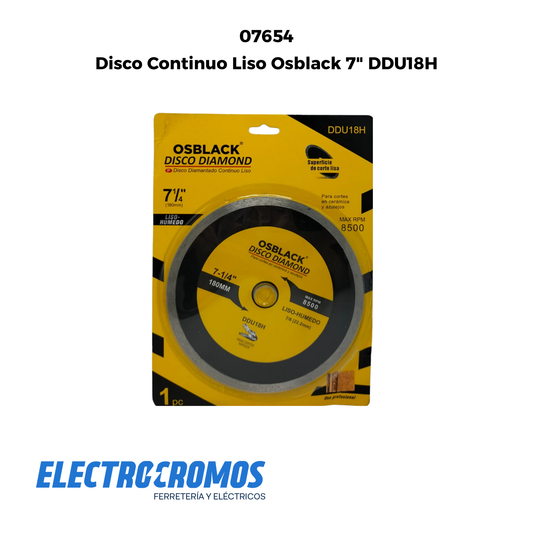 Disco Continuo Liso Osblack 7" DDU18H