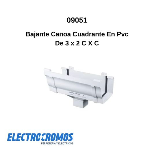 Bajante Canoa Cuadrante En Pvc De 3 x 2 C X C