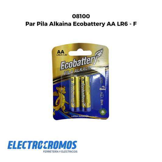 Par Pila Alkaina Ecobattery AA LR6 - F