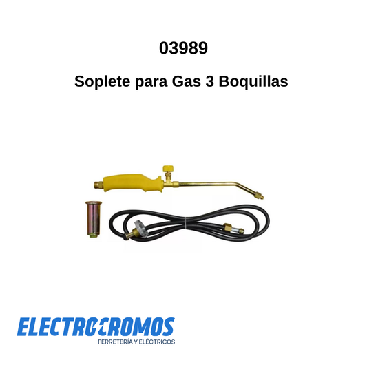 Soplete para Gas 3 Boquillas