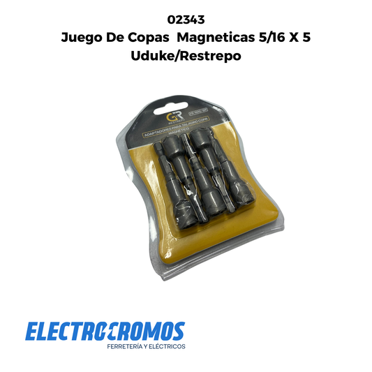 Juego De Copas  Magneticas 5/16 X 5 Uduke/Restrepo