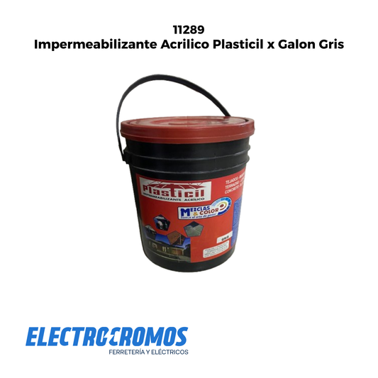 Impermeabilizante Acrilico Plasticil x Galon Gris