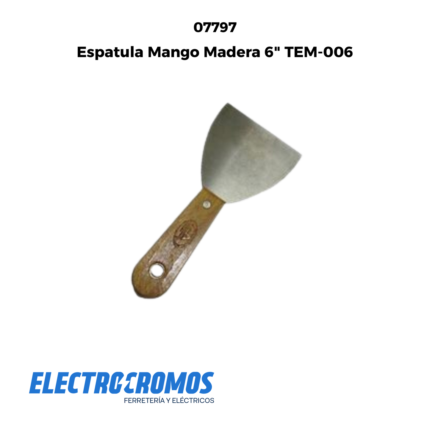 Espatula Mango Madera 6" TEM-006