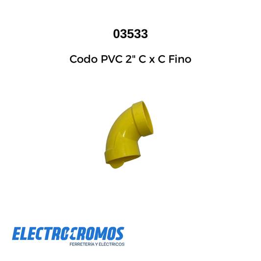 Codo PVC 2" C x C Fino